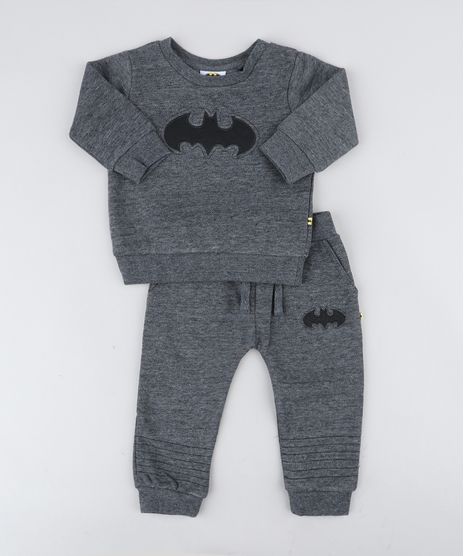 Conjunto-Infantil-Batman-de-Blusao---Calca-em-Moletom-Cinza-Mescla-Escuro-9200196-Cinza_Mescla_Escuro_1
