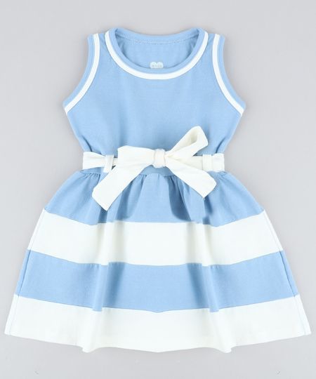 vestido azul claro infantil