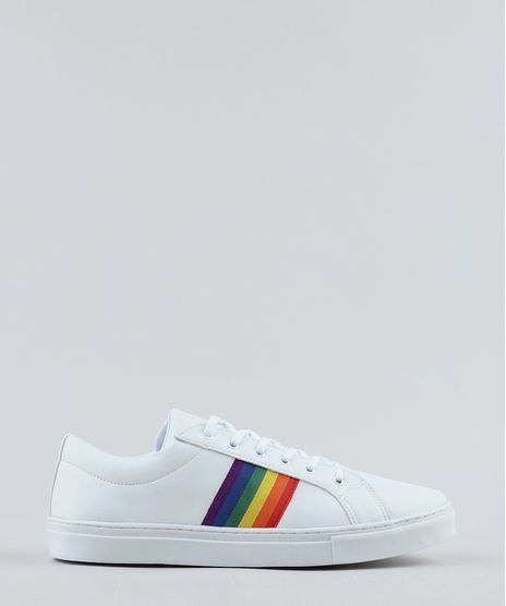Tenis-Masculino-Carnaval-com-Faixa-Lateral-Colorida-Branco-9482478-Branco_1