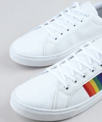 Tenis-Masculino-Carnaval-com-Faixa-Lateral-Colorida-Branco-9482478-Branco_2