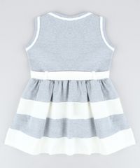Vestido-Infantil-com-Laco-Sem-Manga-Decote-Redondo-Cinza-Mescla-9415471-Cinza_Mescla_2