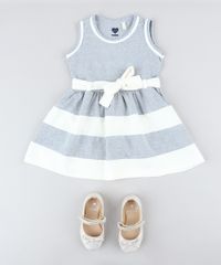 Vestido-Infantil-com-Laco-Sem-Manga-Decote-Redondo-Cinza-Mescla-9415471-Cinza_Mescla_3
