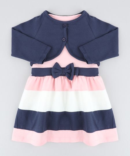 Conjunto-Infantil-de-Vestido-Rosa-Claro---Bolero-Azul-Marinho-9428807-Azul_Marinho_1