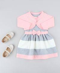 Conjunto-Infantil-de-Vestido-Cinza-Mescla---Bolero-Rosa-Claro-9428806-Rosa_Claro_3