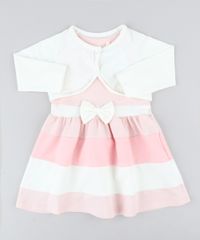 Conjunto-Infantil-de-Vestido-Rosa-Claro---Bolero-Off-White-9428804-Off_White_1
