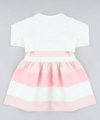 Conjunto-Infantil-de-Vestido-Rosa-Claro---Bolero-Off-White-9428804-Off_White_2