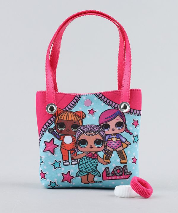 Bolsa Infantil LOL Surprise Estampado + Elásticos de Cabelo Pink Único