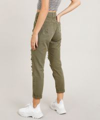 Calca-de-Sarja-Feminina-Mom-Pants-Destroyed-Verde-Militar-9463403-Verde_Militar_2