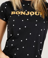Blusa-Feminina--Bonjour--Estampada-de-Poa-Manga-Curta-Decote-Redondo-Preta-9318283-Preto_4