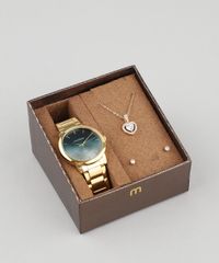 Kit-de-Relogio-Analogico-Mondaine-Feminino---Brinco---Colar---53606LPMVDE1KZ-Dourado-9263276-Dourado_1