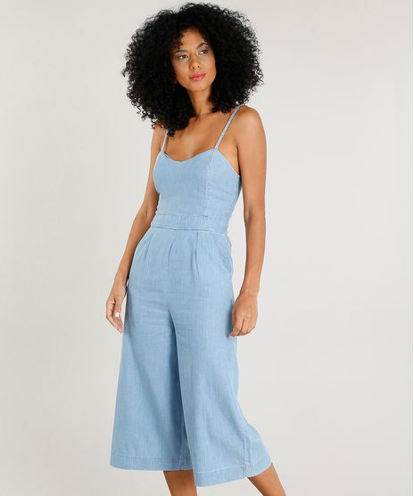 Macacao-Jeans-Pantacourt-Feminino-com-Bolsos--Azul-Claro-9244407-Azul_Claro_1