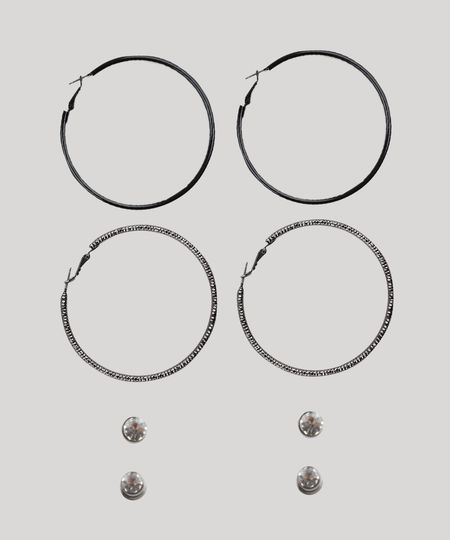 Kit-de-4-Brincos-Femininos-Grafite-9413294-Grafite_1 Kit-de-4-Brincos-Femininos-Grafite-9413294-Grafite_1