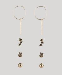 Kit-de-4-Brincos-Femininos-Dourado-9413005-Dourado_1