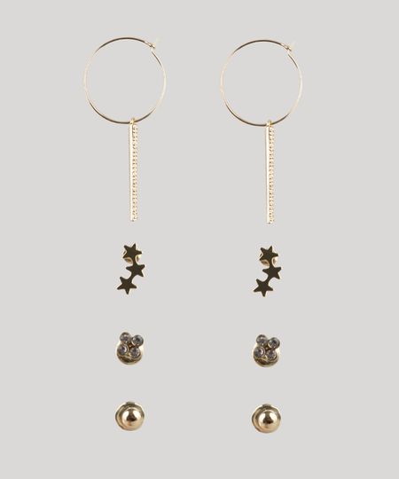 Kit-de-4-Brincos-Femininos-Dourado-9413005-Dourado_1 Kit-de-4-Brincos-Femininos-Dourado-9413005-Dourado_1