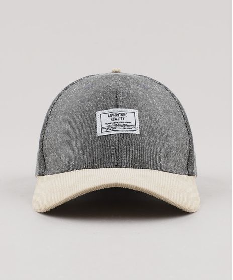 Bone-Masculino-Aba-Curva--Adventure-Reality--Cinza-Mescla-Escuro-9303071-Cinza_Mescla_Escuro_1