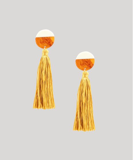 Brinco-Feminino-com-Acrilico-e-Tassel-Amarelo-9413052-Amarelo_1