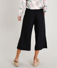 Calca-Pantacourt-Feminina-com-Fenda-e-Faixa-para-Amarrar-Preta-9439206-Preto_2