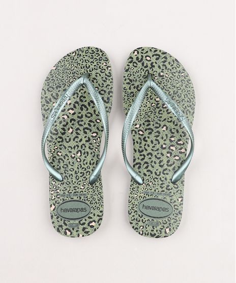 Chinelo-Havaianas-Slim-Feminino-Estampado-Animal-Print-Verde-Militar-9297210-Verde_Militar_1
