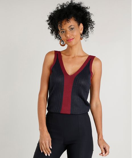 Regata-Feminina-Canelada-Bicolor-em-Trico-Decote-V-Azul-Marinho-9441713-Azul_Marinho_1