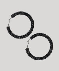 Brinco-Feminino-de-Argola-com-Brilho-Preto-9413276-Preto_1