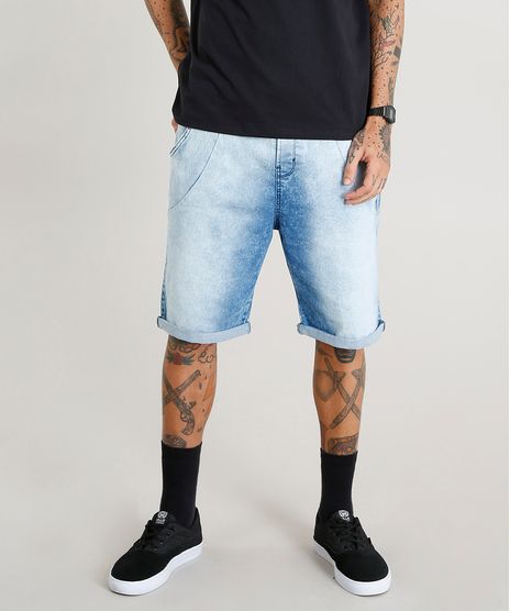 Bermuda-Jeans-Masculina-Jogger-com-Cordao-Azul-Claro-8766347-Azul_Claro_1