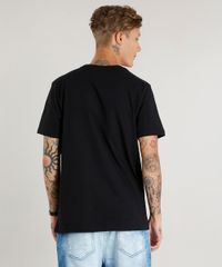 Camiseta-Masculina-com-Estampa-de-Flamingo-Manga-Curta-Gola-Careca-Preta-9482142-Preto_2