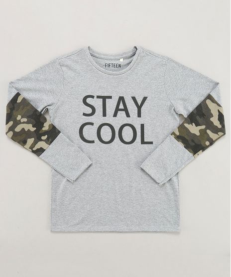 Camiseta-Infantil--Stay-Cool--com-Recorte-Manga-Longa-Gola-Careca-Cinza-Mescla-9442121-Cinza_Mescla_1