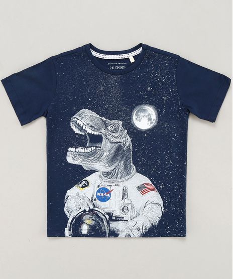 Camiseta-Infantil-Dinossauro-Astronauta-Manga-Curta-Gola-Careca-Azul-Marinho-9442026-Azul_Marinho_1