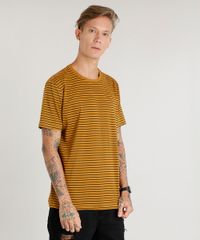 Camiseta-Masculina-Basica-Listrada-Manga-Curta-Gola-Careca-Mostarda-9482844-Mostarda_1