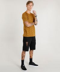 Camiseta-Masculina-Basica-Listrada-Manga-Curta-Gola-Careca-Mostarda-9482844-Mostarda_3
