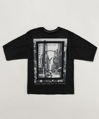 Camiseta-Infantil--Where-Dreams-Come-True-NYC--Manga-Longa-Gola-Careca-Preta-9440325-Preto_1