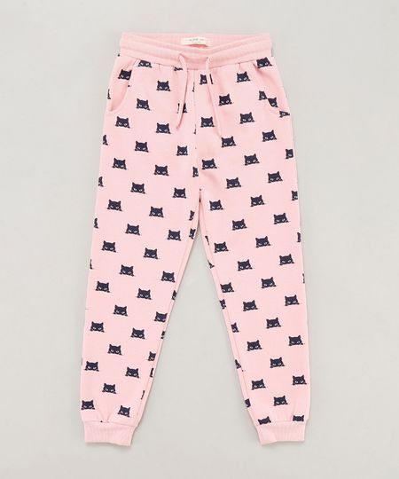 Calca-Infantil-em-Moletom-Estampada-de-Gatinhos-Rose-9366780-Rose_1