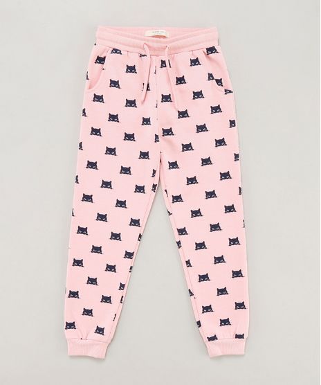 Calca-Infantil-em-Moletom-Estampada-de-Gatinhos-Rose-9366780-Rose_1