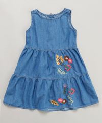Vestido-Jeans-Infantil-com-Bordado-Sem-Manga-Azul-Medio-9413076-Azul_Medio_1
