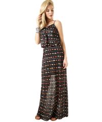 Vestido-Longo-Estampado-de-Borboletas-Preto-8403699-Preto_1