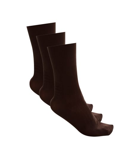 Kit-de-3-Pares-de-Meias-Social-Marrom-Escuro-715518-Marrom_Escuro_1
