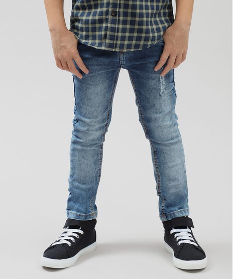 Calca-Jeans-Infantil-Skinny-com-Puido-Azul-Medio-9329288-Azul_Medio_1