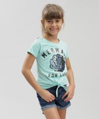 Blusa-Infantil-Concha-com-Paete-Dupla-Face-e-No-Manga-Curta-Decote-Redondo-Verde-Claro-9311841-Verde_Claro_1
