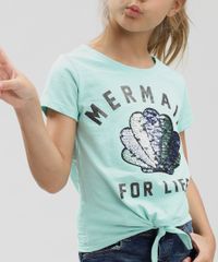 Blusa-Infantil-Concha-com-Paete-Dupla-Face-e-No-Manga-Curta-Decote-Redondo-Verde-Claro-9311841-Verde_Claro_4