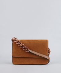 Bolsa-Feminina-Transversal-em-Suede-com-Alca-de-Acrilico-Caramelo-9379324-Caramelo_1