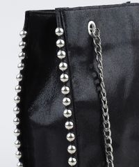 Bolsa-Feminina-Acetinada-com-Tacha-e-Alca-de-Corrente-Preta-9360788-Preto_4