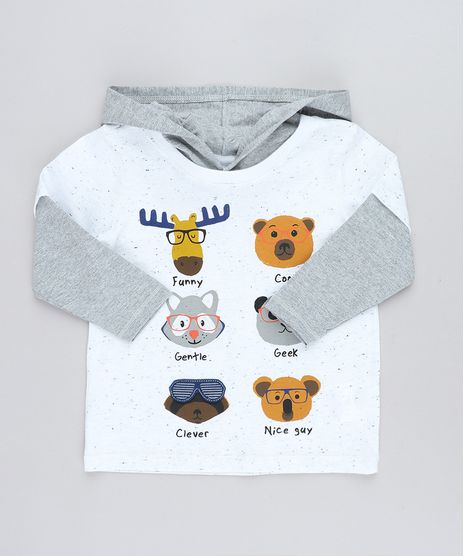 Camiseta-Infantil-Bichos-com-Estampa-Interativa-e-Capuz-Manga-Longa-Branca-9428859-Branco_1