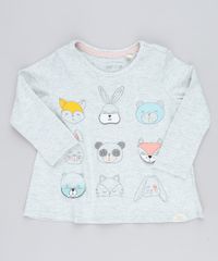 Blusa-Infantil-com-Estampa-Interativa-de-Bichos-Manga-Longa-Decote-Redondo-Cinza-Mescla-Claro-9428257-Cinza_Mescla_Claro_1