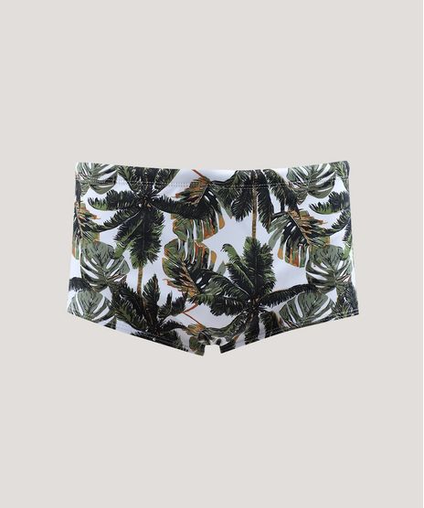 Sunga-Masculina-Estampada-de-Coqueiros-com-Protecao-UV50--Branca-9443753-Branco_1