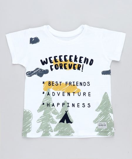 Camiseta-Infantil--Weekend-Forever--Manga-Curta-Gola-Careca-Branca-9441598-Branco_1