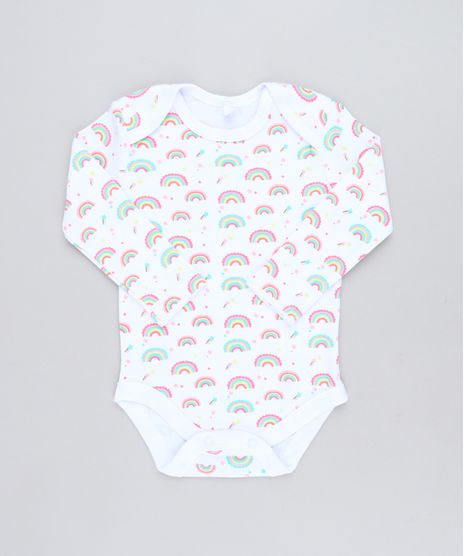 Body-Infantil-Estampado-de-Arco-Iris-Manga-Longa-Decote-Redondo-Branco-9198408-Branco_1