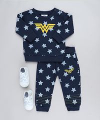 Conjunto-Infantil-Mulher-Maravilha-de-Blusao---Calca-Estampada-de-Estrelas-em-Moletom-Azul-Marinho-9200195-Azul_Marinho_3