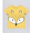 Camiseta-Infantil-Raposa-com-Orelhinhas-Manga-Curta-Gola-Careca-Amarela-9441599-Amarelo_1