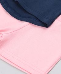 Conjunto-Infantil-Boo-Monstros-S-A--de-Blusa-Manga-Curta-Azul-Marinho---Short-em-Moletom-Rosa-9419576-Rosa_4