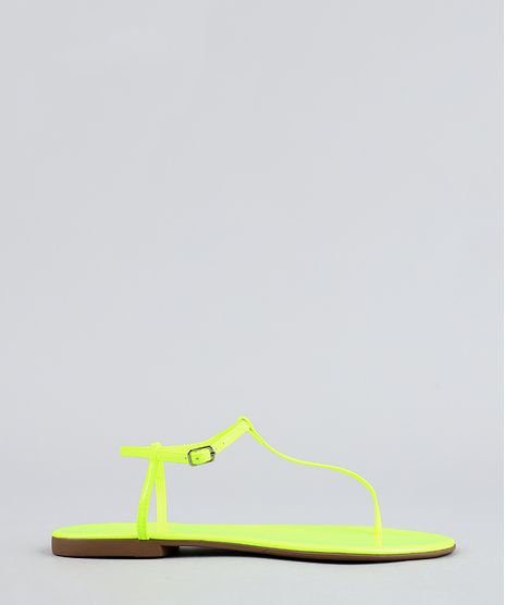 Rasteira-Feminina-em-Verniz-Amarela-Neon-9467143-Amarelo_Neon_1